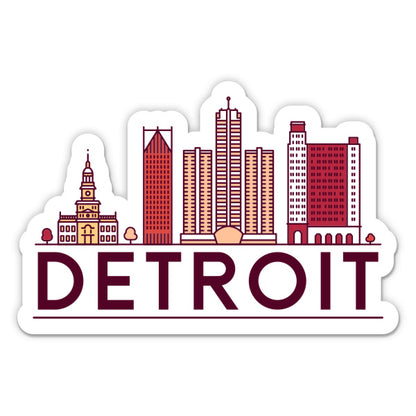 Detroit Michigan Sticker