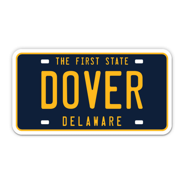 Dover Delaware License Plate Style Sticker