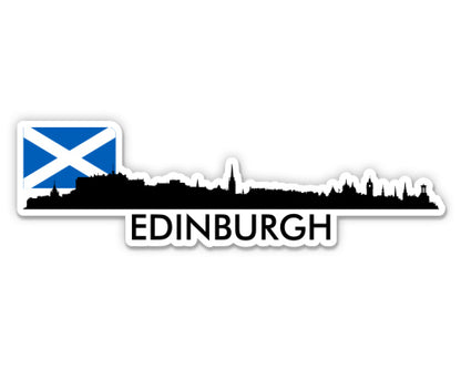 Edinburgh Scotland Skyline  Sticker