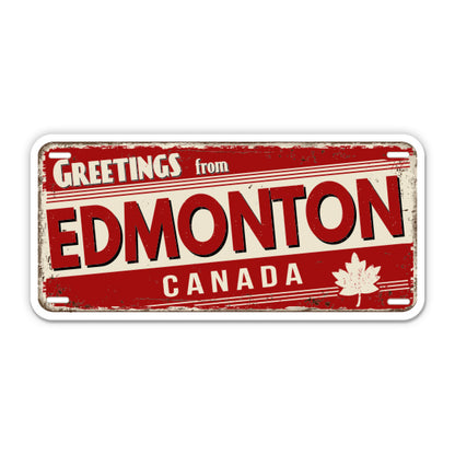 Greetings from Edmonton Canada Sticker