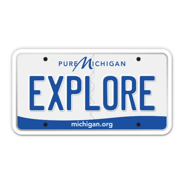 Explore Michigan License Plate Style Sticker
