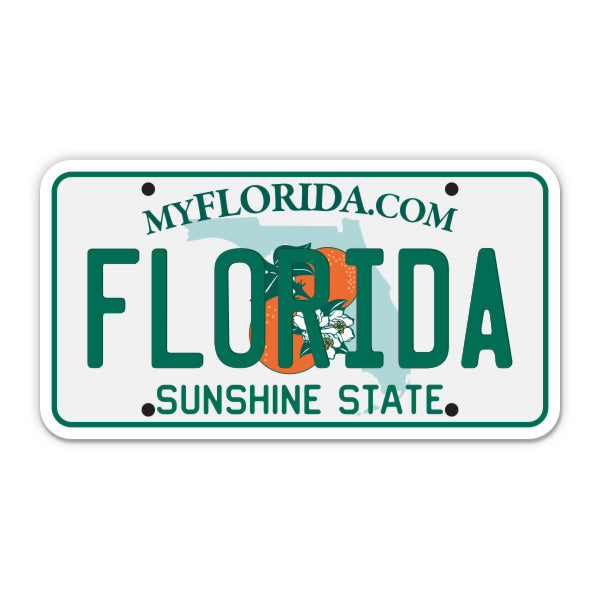 Florida License Plate Style Sticker