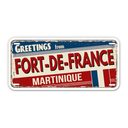 Greetings from Fort de France Martinique Sticker