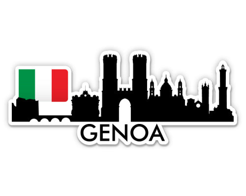Genoa Italy City Skyline Sticker