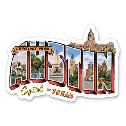 Greetings from Austin Sticker