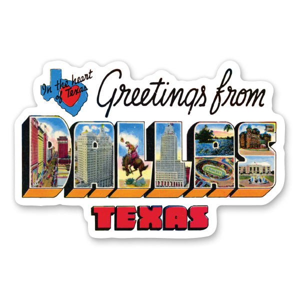 Greetings from Dallas Texas Sticker