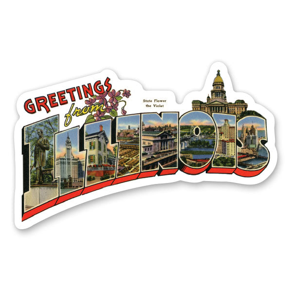 Greetings from Illinois Sticker