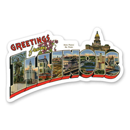 Greetings from Illinois Sticker