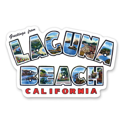 Greetings from Laguna Beach California Sticker