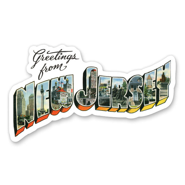 Greetings from New Jersey Sticker