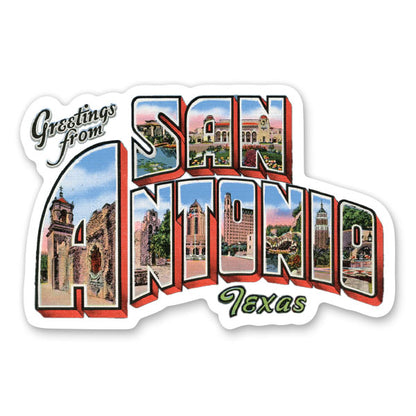 Greetings from San Antonio Texas Sticker