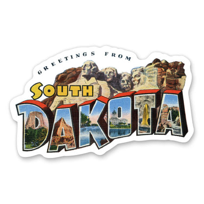 Greetings from South Dakota Mount Rushmore Sticker