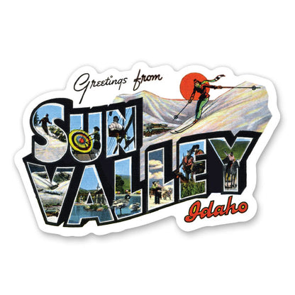Greetings from Sun Valley Idaho Sticker