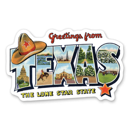Greetings from Texas The Lone Star State Sticker