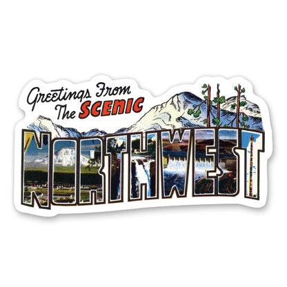 Greetings from the Scenic Northwest Sticker