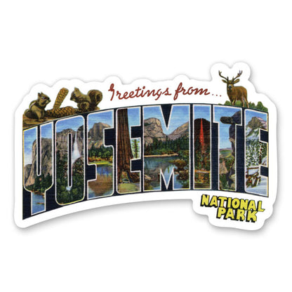 Greetings from Yosemite National Park Sticker