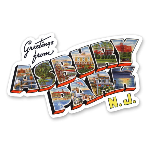 Greetings from Asbury Park New Jersey Sticker