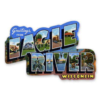 Greetings from Eagle River Wisconsin Sticker