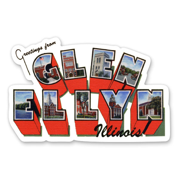 Greetings from Glen Ellyn Illinois Sticker