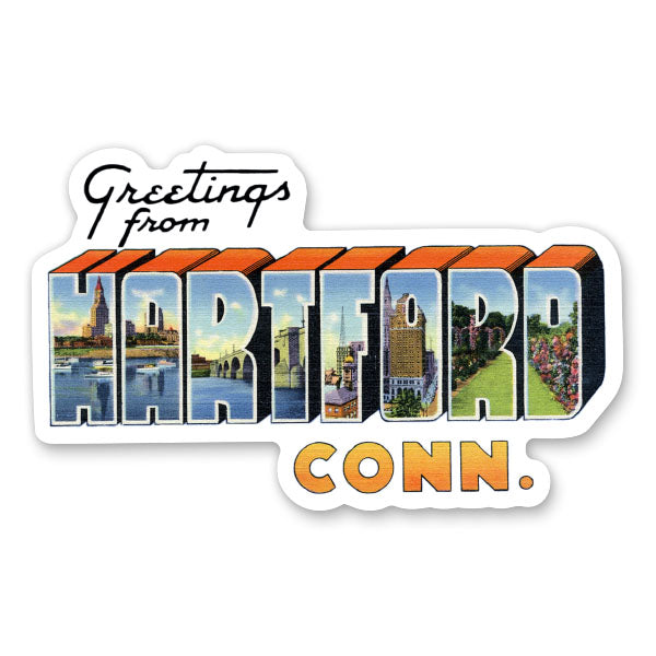 Greetings from Hartford Connecticut Sticker