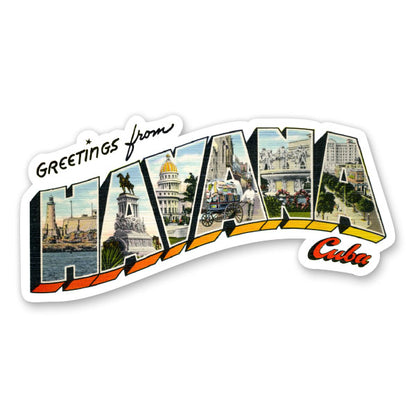Greetings from Havana Cuba Sticker