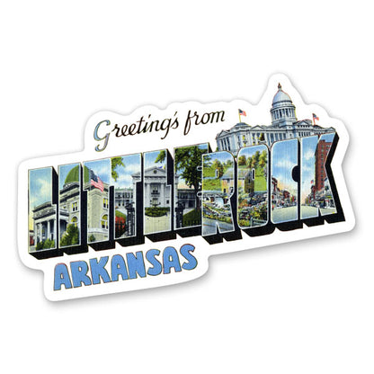 Greetings from Little Rock Arkansas Sticker
