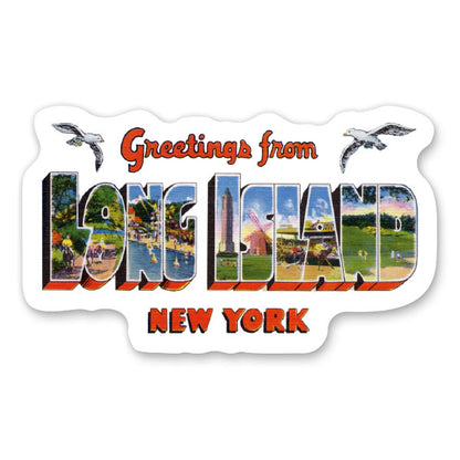 Greetings from Long Island New York Sticker