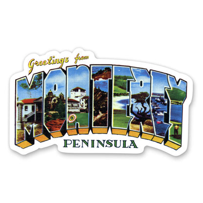 Greetings from Monterey California Sticker
