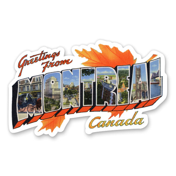 Greetings from Montreal Canada Sticker