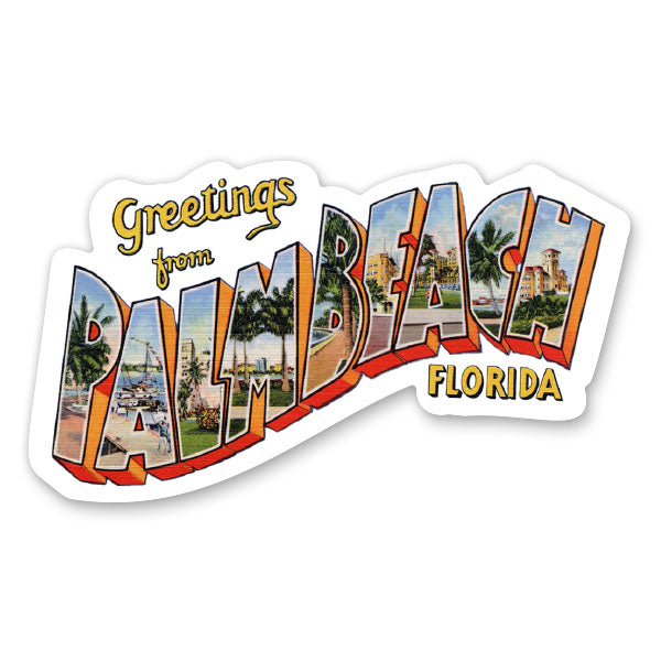 Greetings from Palm Beach Florida Sticker