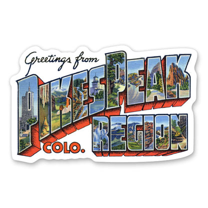 Greetings from Pikes Peak Colorado Sticker