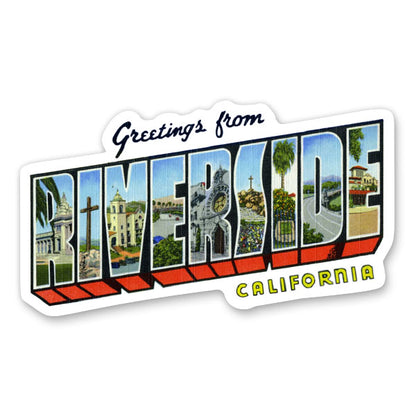 Greetings from Riverside California Sticker