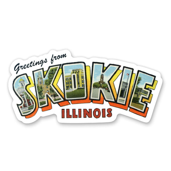 Greetings from Skokie Illinois Sticker