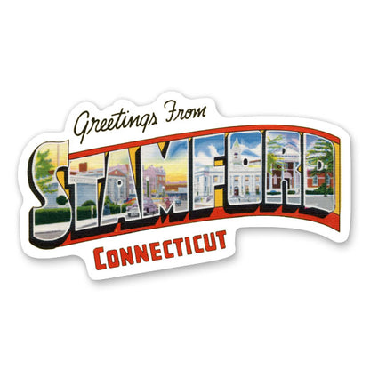 Greetings from Stamford Connecticut Sticker