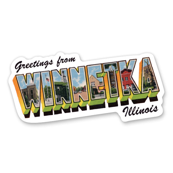 Greetings from Winnetka Illinois Sticker