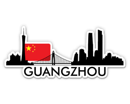 Guangzhou China Skyline  Sticker