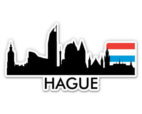 Hague Netherlands City Skyline Sticker