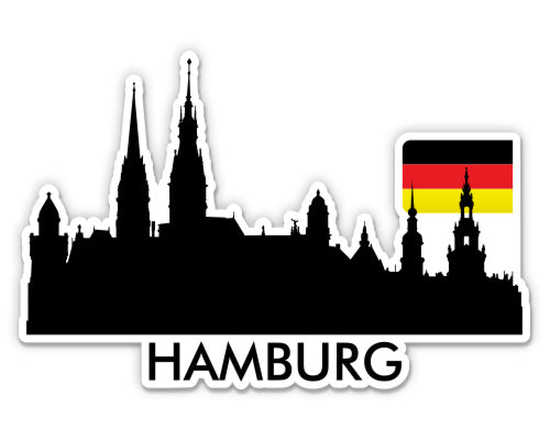 Hamburg Germany City Skyline Sticker