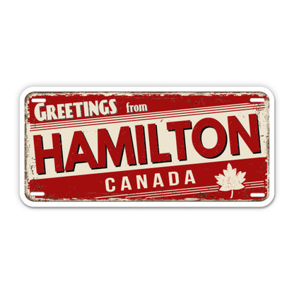 Greetings from Hamilton Canada Sticker
