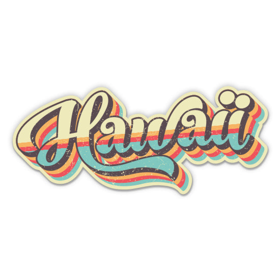 Hawaii Retro Surf Style Sticker