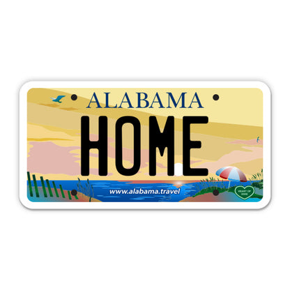 Home Alabama License Plate Style Sticker