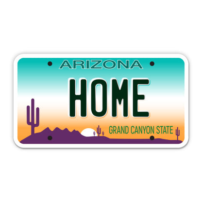 Home Arizona License Plate Style Sticker