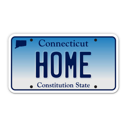 Home Connecticut License Plate Style Sticker