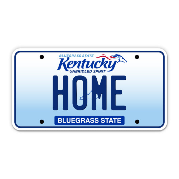 Home Kentucky License Plate Style Sticker