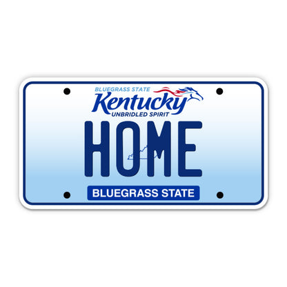 Home Kentucky License Plate Style Sticker