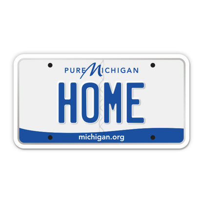 Home Michigan License Plate Style Sticker