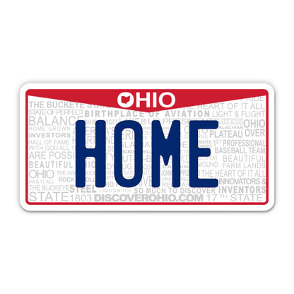 Home Ohio License Plate Style Sticker