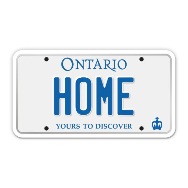 Home Ontario Canada License Plate Style Sticker