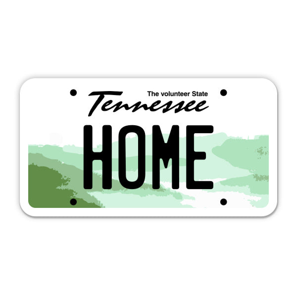 Home Tennessee License Plate Style Sticker