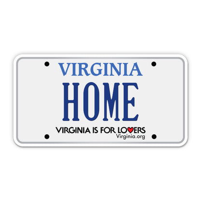 Home Virginia License Plate Style Sticker